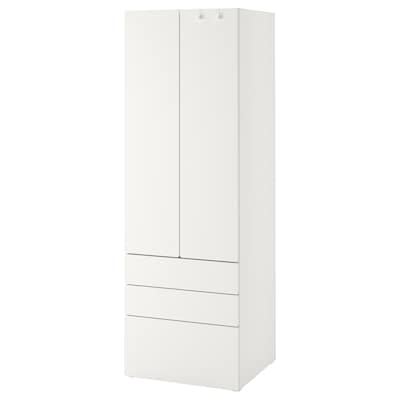 SMASTAD / PLATSA衣柜,白色白色/ 3个抽屉,x42x181 60厘米