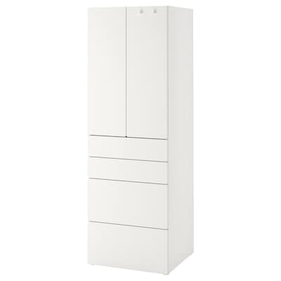 SMASTAD / PLATSA衣柜,白色白色/ 4抽屉,x57x181 60厘米