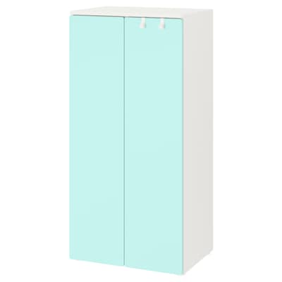 SMASTAD衣柜、白/浅青绿色,x42x123 60厘米