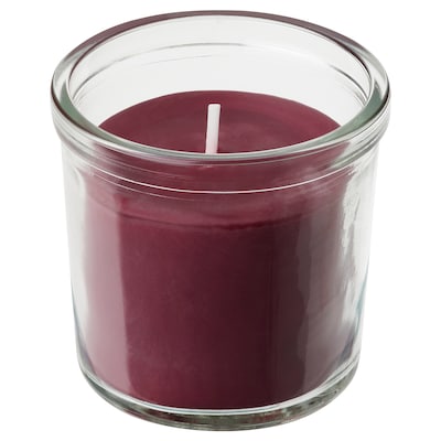 STORTSKON带香味的蜡烛在玻璃、浆果红色,20小时