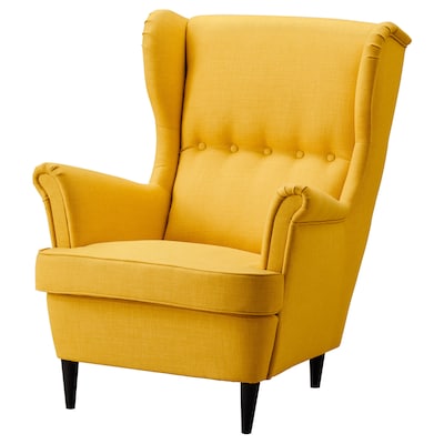 STRANDMON翼椅子,Skiftebo黄色