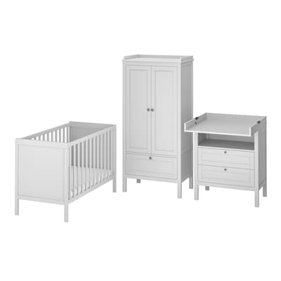 SUNDVIK三件套婴儿家具集,灰色,x120 60厘米