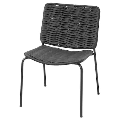 TEGELON椅子,暗灰色/黑色/户外
