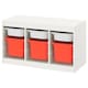 TROFAST存储结合盒子,白色白/橙99 x44x56厘米