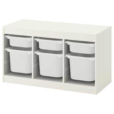 TROFAST存储结合盒子,白色/白色,99 x44x56厘米
