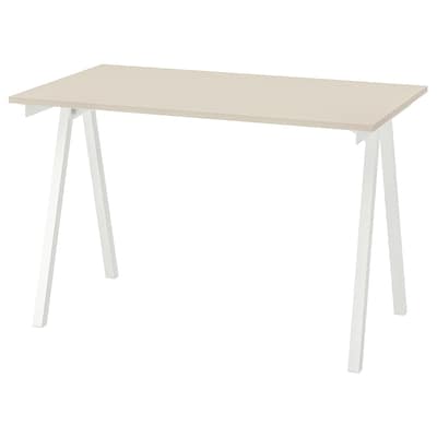 TROTTEN办公桌,米色,白色,120 x70厘米