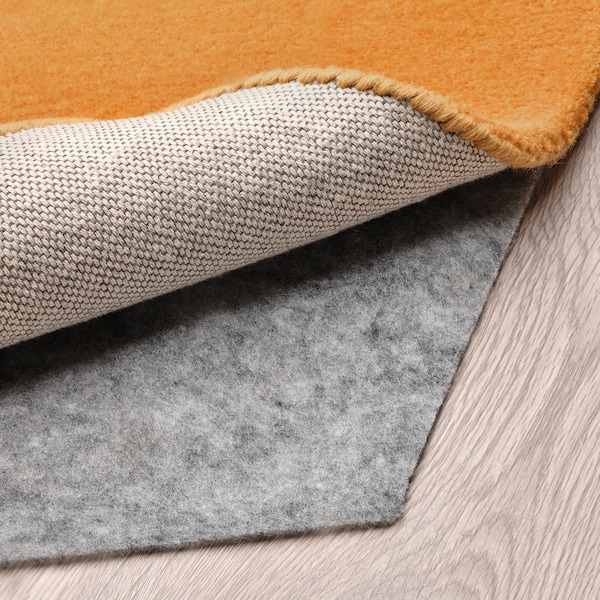VARMBLIXT地毯、低桩、手工/橙色180 x195厘米