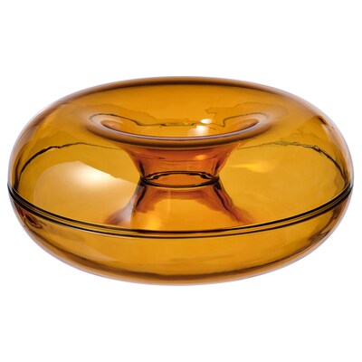 VARMBLIXT碗盖,玻璃/橙色,30厘米