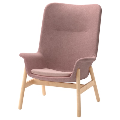 VEDBO高背椅扶手椅,贡纳brown-pink光