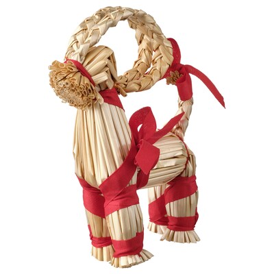 VINTERFINT装饰,山羊,手工制作的稻草,15厘米