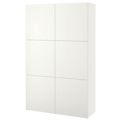 BESTA存储结合门,白色/ Lappviken白色120 x42x193厘米