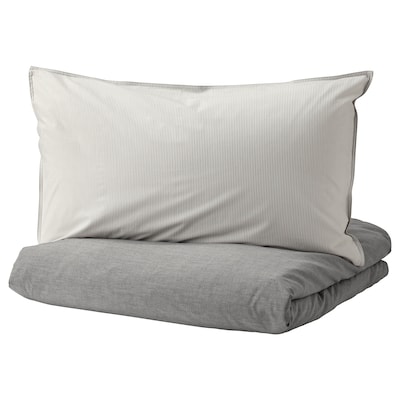 BLAVINDA被套和枕套,灰色150 x200/50x80厘米