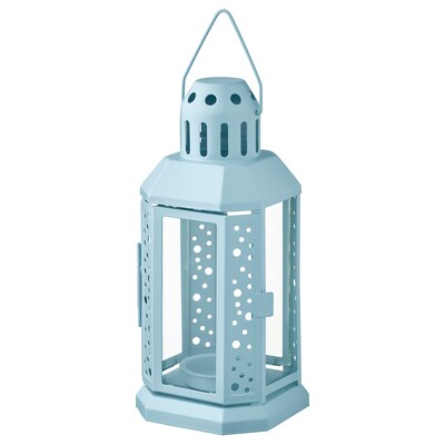 茶蜡ENRUM灯笼,/户外,淡蓝色,22厘米