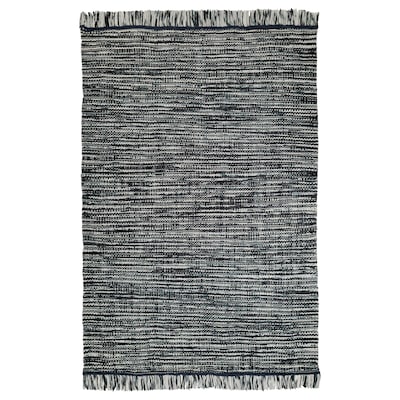 flatwoven KOPENHAMN地毯,手工制作的深灰色,170 x240厘米