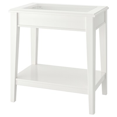 LIATORP型桌子,白色/玻璃,57 x40厘米