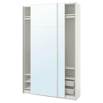 罗马帝国/ AULI衣柜组合,白色/镜面玻璃150 x44x236厘米