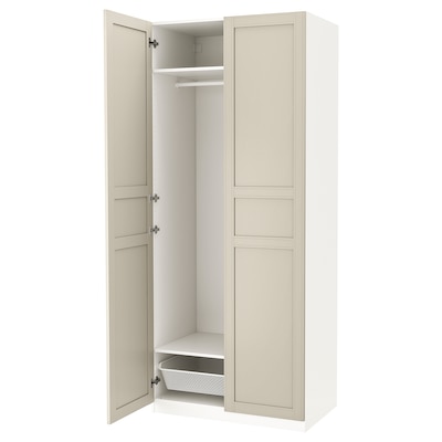 罗马帝国/ FLISBERGET衣柜,白/浅肤色,100 x60x236厘米