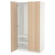罗马帝国/ FORSAND衣柜,白色/白色染色橡木效应,100年x60x201厘米