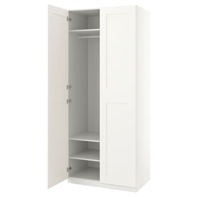 罗马/ GRIMO衣柜,白色/白色,100 x60x236厘米