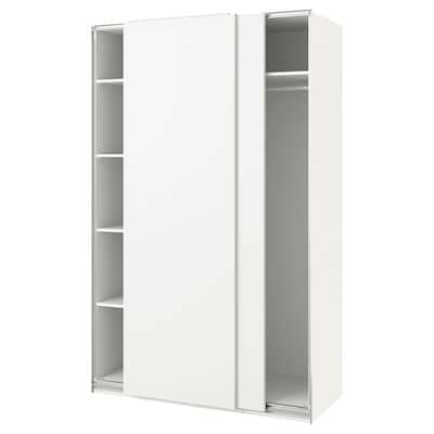罗马/ HASVIK衣柜,白色/白色,150 x66x236厘米