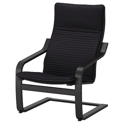 POANG扶手椅,黑褐色/ Knisa黑色