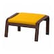 POANG脚凳,棕色/ Skiftebo黄色