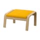 POANG脚凳,白色染色橡木单板/ Skiftebo黄色