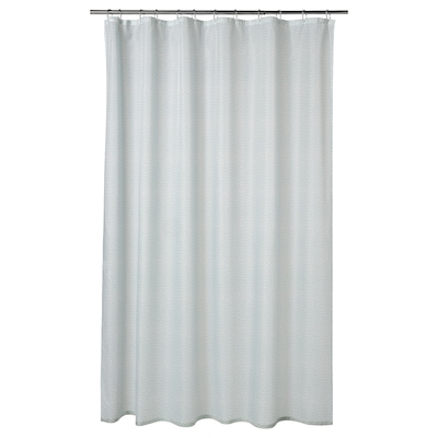 RANEALVEN浴帘,白色/绿松石180 x200型cm