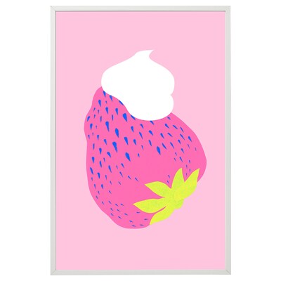 RIBBA框架海报,粉红色的草莓,61 x91厘米