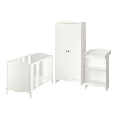 SMAGORA三件套婴儿家具,白色,70 x132厘米