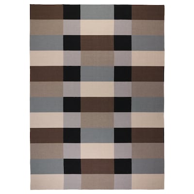 flatwoven斯德哥尔摩地毯,手工/网纹布朗250 x350厘米
