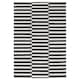 flatwoven斯德哥尔摩地毯,手工/条纹黑色/白色,170 x240厘米