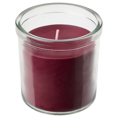 STORTSKON带香味的蜡烛在玻璃、浆果红色,40小时