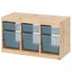 TROFAST存储结合盒、彩色松灯白色/灰蓝色93 x44x53厘米