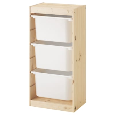 TROFAST存储结合盒、光白色彩色松/白色,x30x91 44厘米