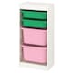 TROFAST存储结合盒、白/绿粉红、46 x30x95厘米