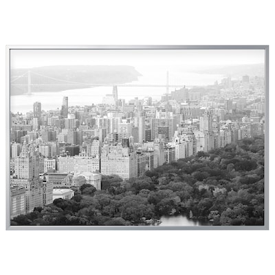 BJORKSTA有意者lijst相遇,panoramisch uitzicht op de stad / aluminiumkleur 200 x140厘米