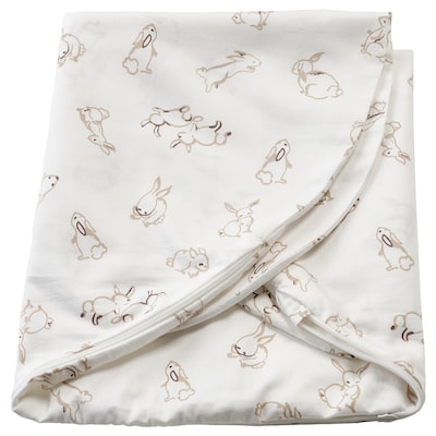 LEN掩盖护理枕头,兔子模式/白色,x50x18 60厘米