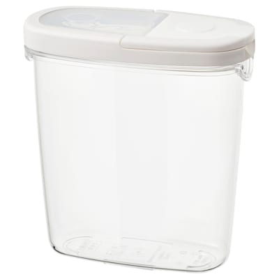 亚博平台信誉怎么样宜家365 +干食品罐盖子,透明,白色,44 oz