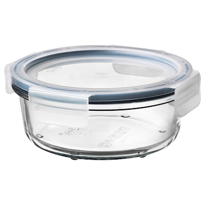 亚博平台信誉怎么样宜家365 +食品容器和盖子的圆形玻璃/塑料、14 oz