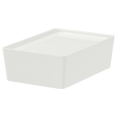 KUGGIS盒子,盖子,白色,7 x10¼x3¼”