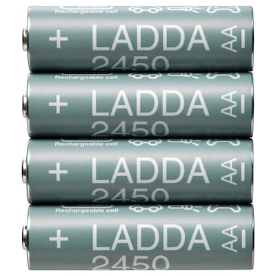 LADDA可充电电池,HR06 AA 1.2 v, 2450 mah