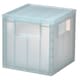 PANSARTAX存储箱盖子,透明的灰蓝色,6½x6½x6½”