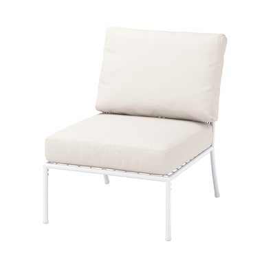 SEGERON模块化沙发座位交会,户外,白色/米色/ Froson / Duvholmen米色