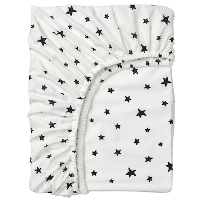 BUSENKEL Spannbettlaken Sterne / weiß90 x200型cm