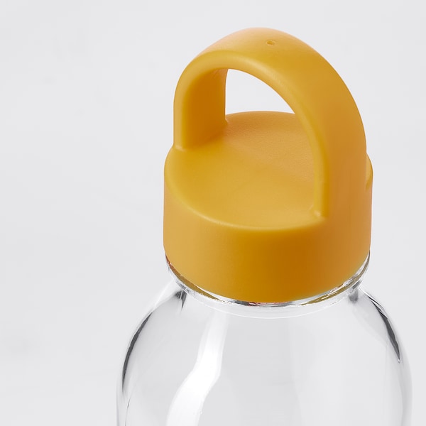 FORMSKON Wasserflasche Klarglas / gelb, 0.5 l