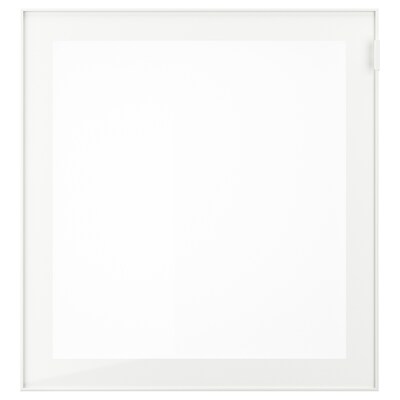 GLASSVIK Vitrinentur weiß/ Frostglas 60 x64厘米