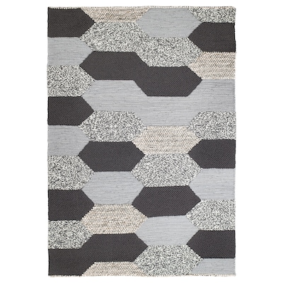 KOLLUND Teppich flach gewebt, Handarbeit格劳,170 x240厘米