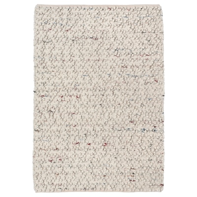 SVARDBORG Teppich flach gewebt, Handarbeit elfenbeinweiß/短打,x195 133厘米