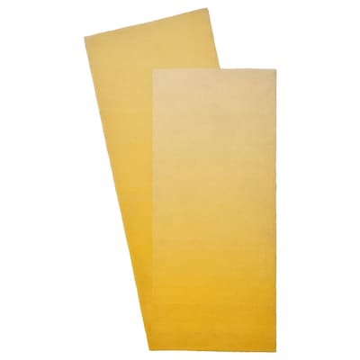 VARMBLIXT Teppich Kurzflor Handarbeit / gelb 100 x180厘米